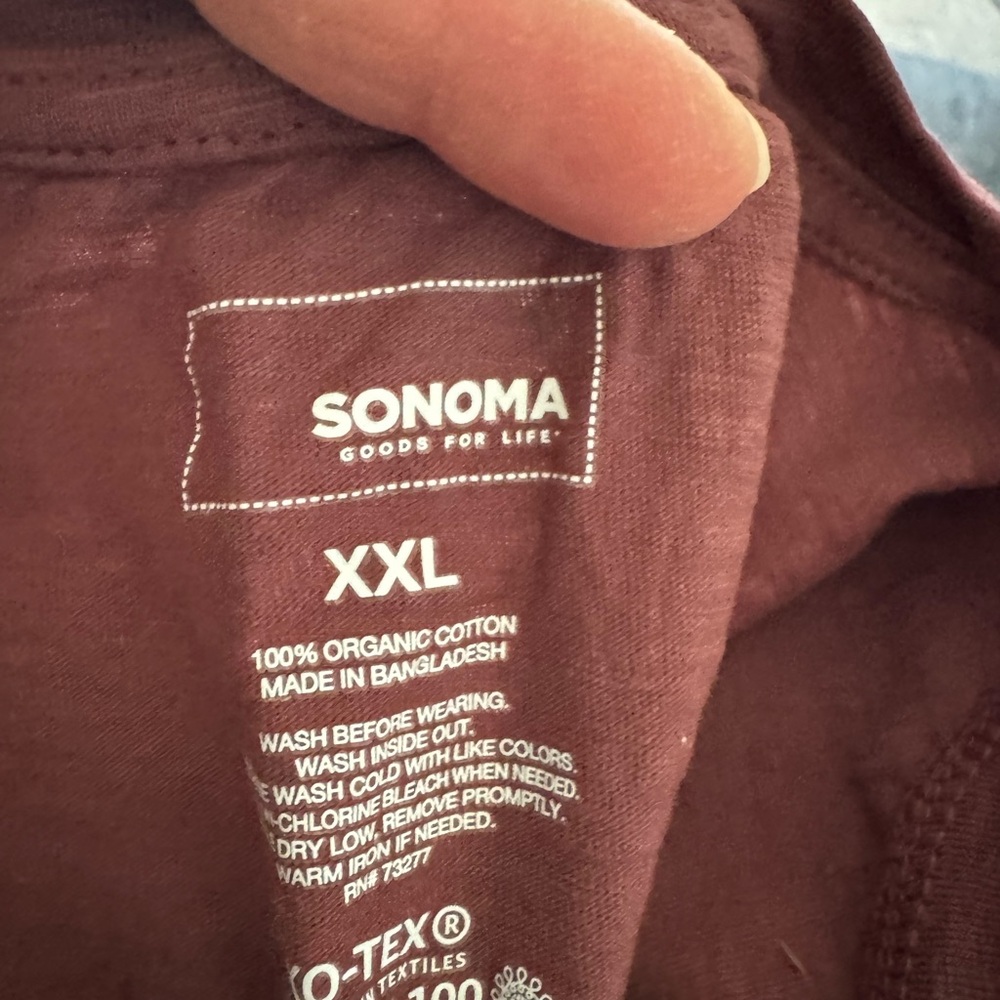 Sonoma XXL Organic Cotton Tee - Deep Wine